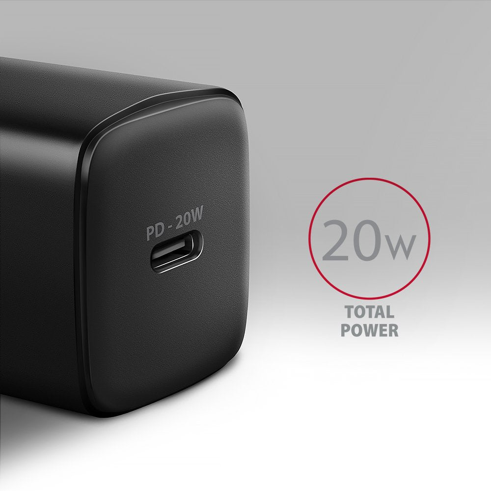 EAN 8595247908292 - Axagon ACU-PD20 wall charger 1x QC3.0/AFC/FCP/PD type-C, 20W, black Teléfono móvil, Smartphone, Reloj int imagen 2