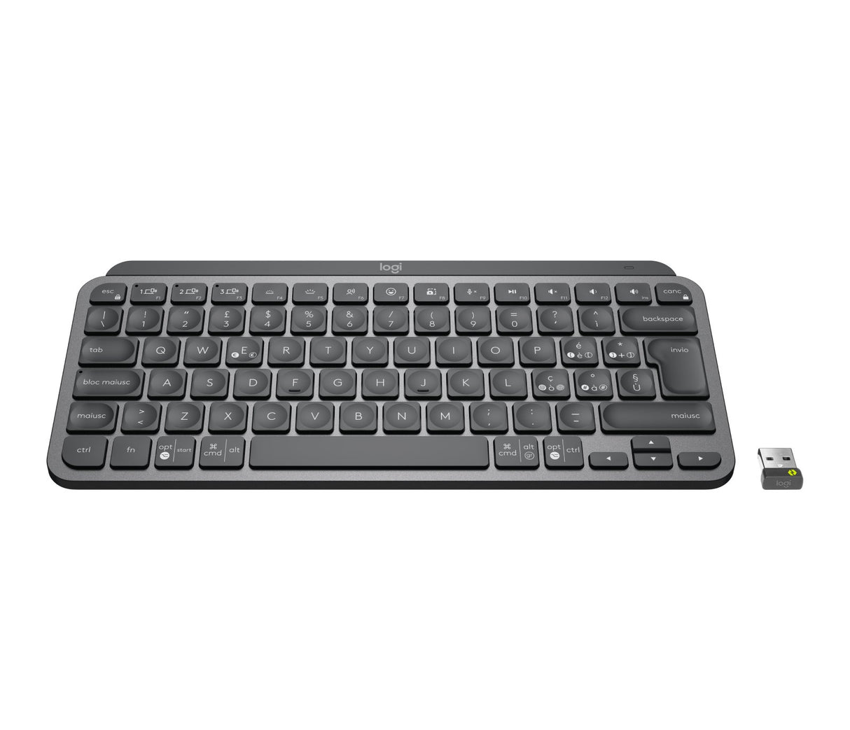 EAN 5099206101395 - Logitech MX Keys Mini For Business teclado Oficina RF Wireless + Bluetooth QWERTY Italiano Grafito imagen 2