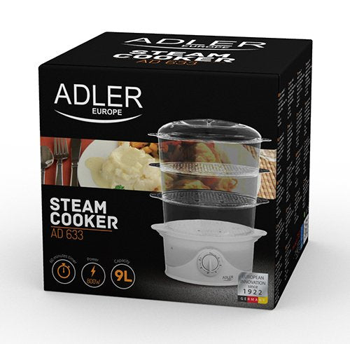 EAN 5901436590316 - Adler AD 633 vaporizador 3 cesta(s) Independiente 800 W Blanco imagen 5