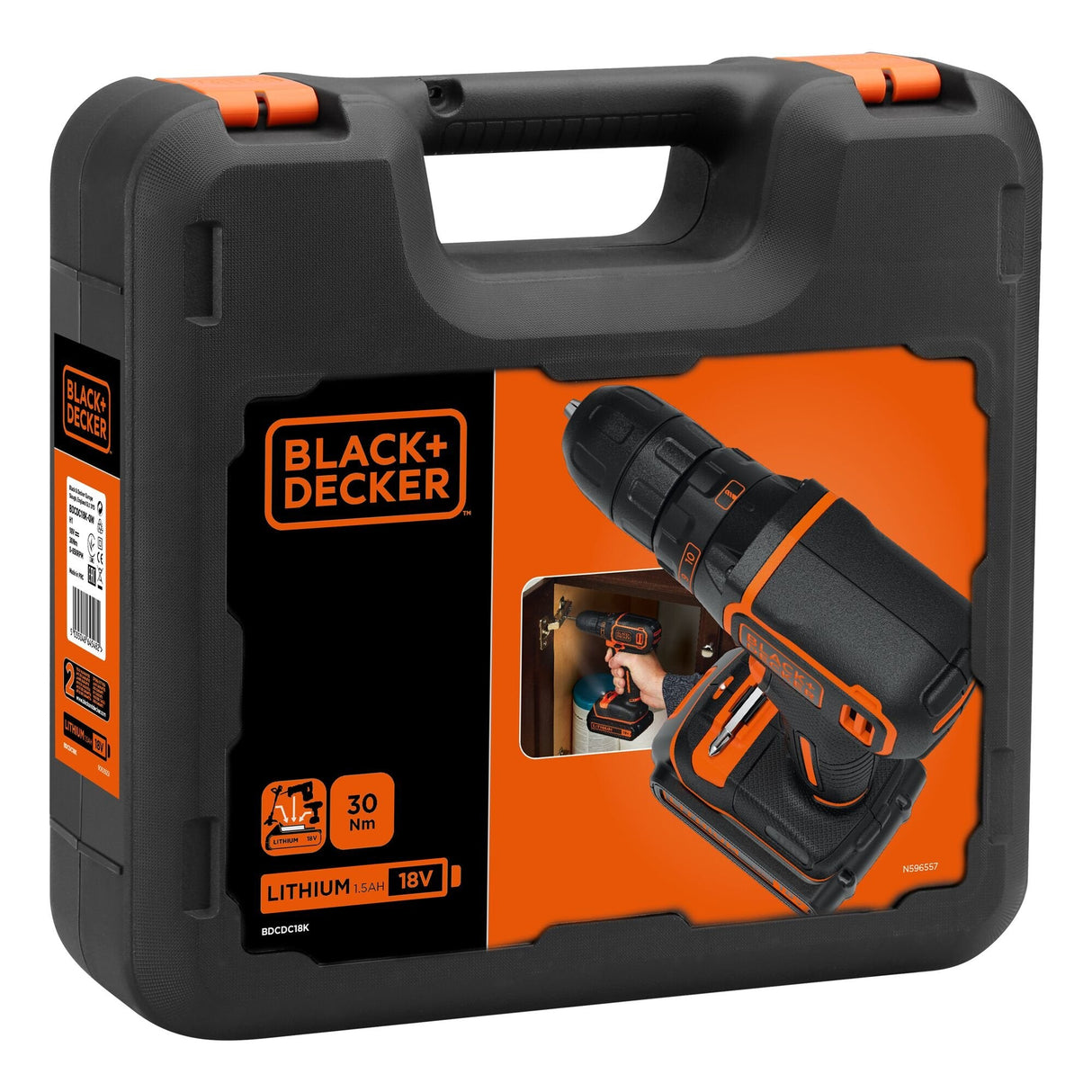 Taladro Atornillador 18v Bdcdc18k-Qw Black+Decker