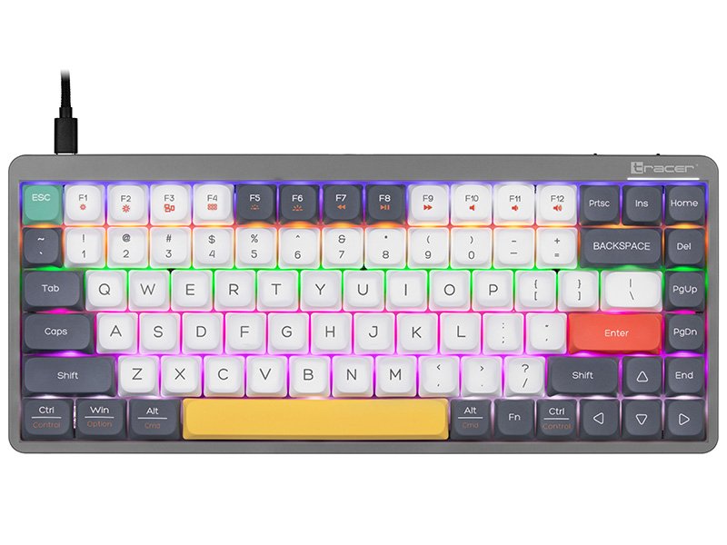 Teclado Mecánico Tracer Fina 84 Grey (Outemu Red Switch) Trakla47279