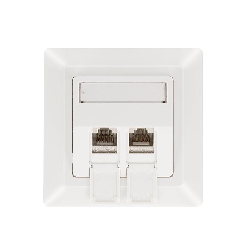 Logilink Keystone Faceplate For 2 Modules, Projecting, Up 50, Blanco Puro