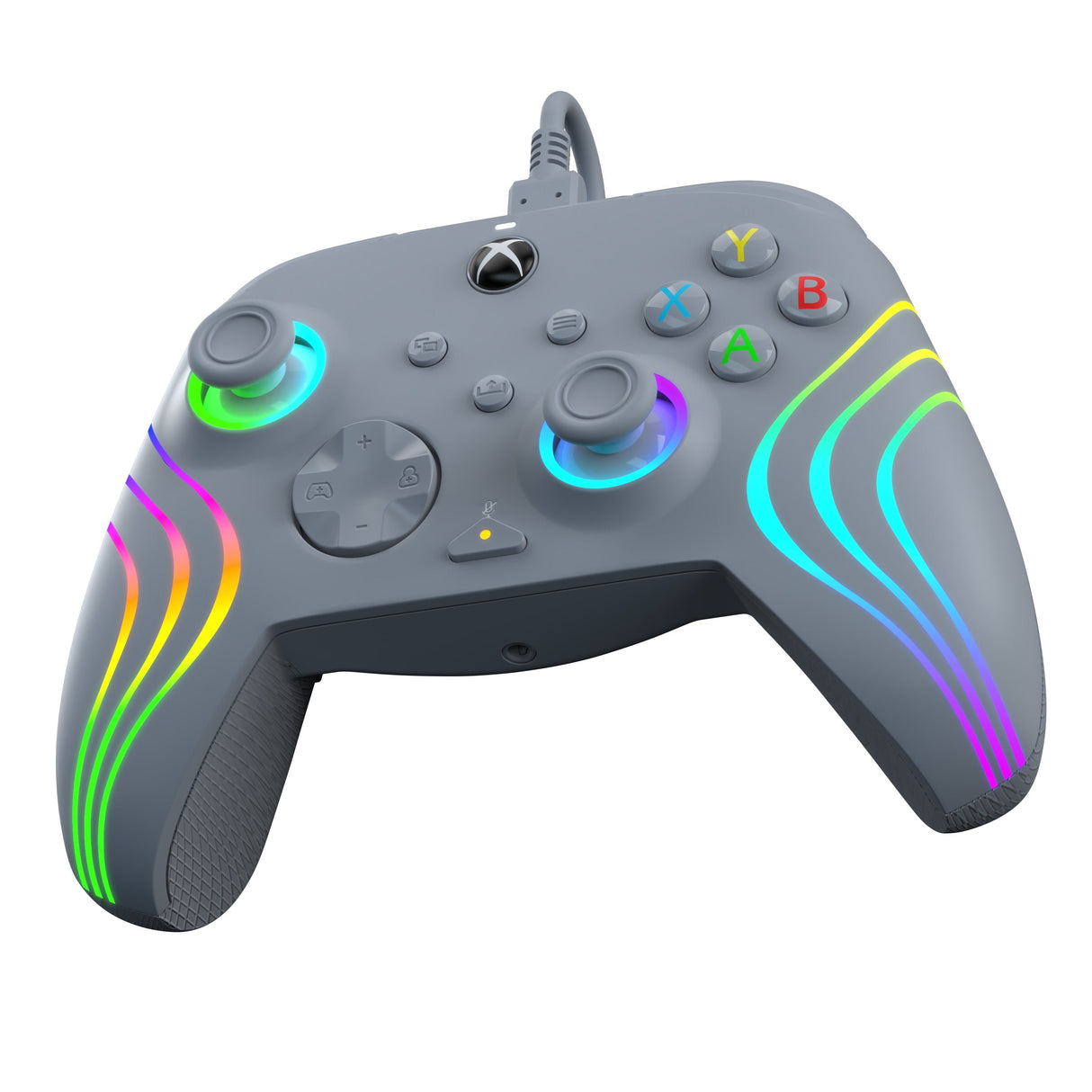 Mando Pdp Afterglow Wave Alámbrico, Gamepad (Gris, Para Xbox Y Pc)