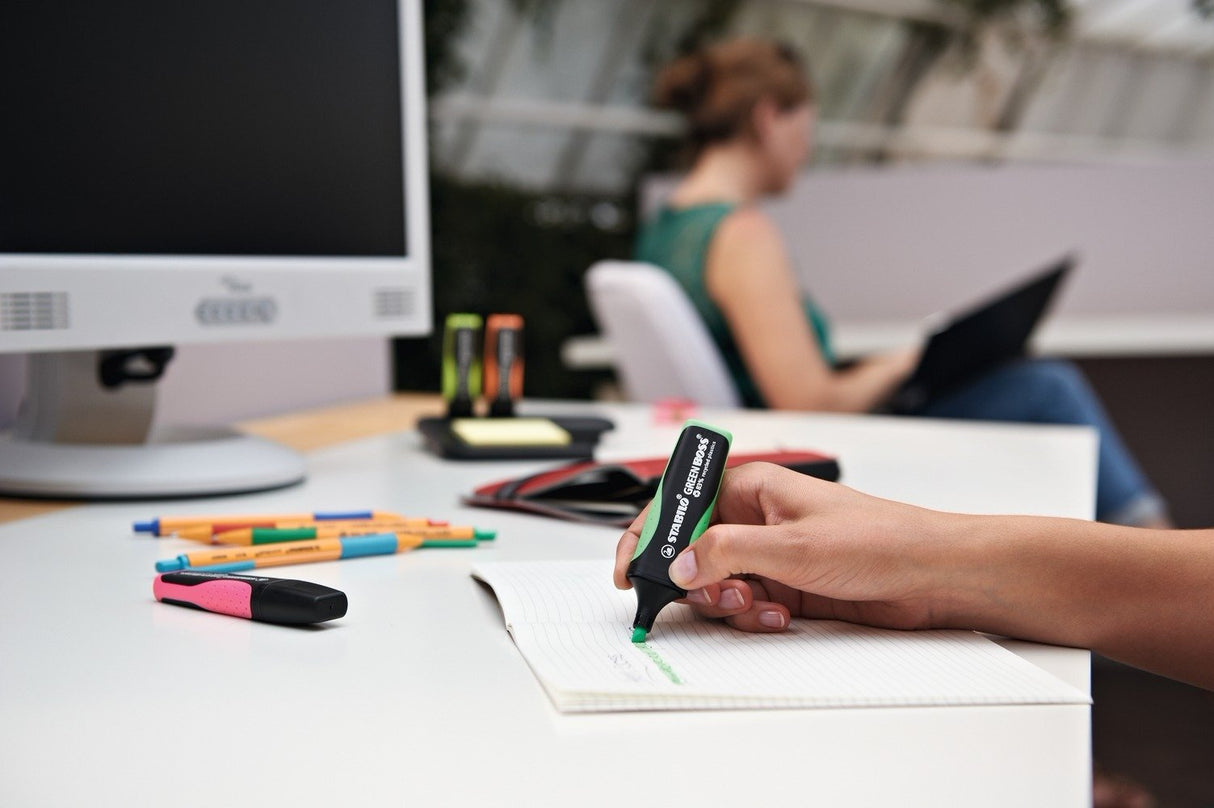 EAN 4006381436854 - STABILO GREEN BOSS marcador 4 pieza(s) Punta de cincel Verde, Naranja, Rosa, Amarillo imagen 5