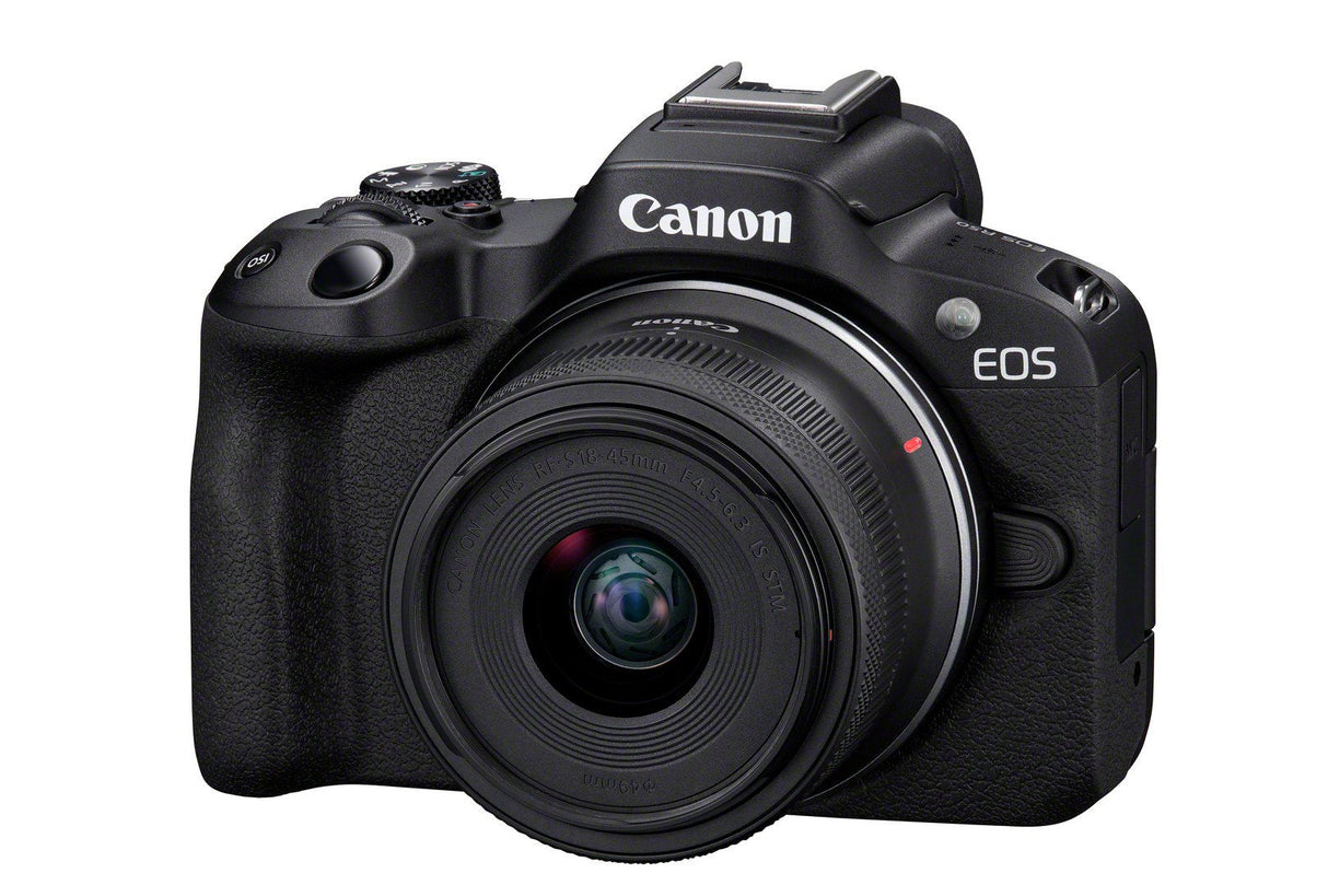 Canon Eos R50, Black + Rf-S 18-45 Is Stm + Rf-S 55-210mm F5-7.1 Is Stm Kit Milc 24,2 Mp Cmos 6000 X 4000 Pixeles Negro
