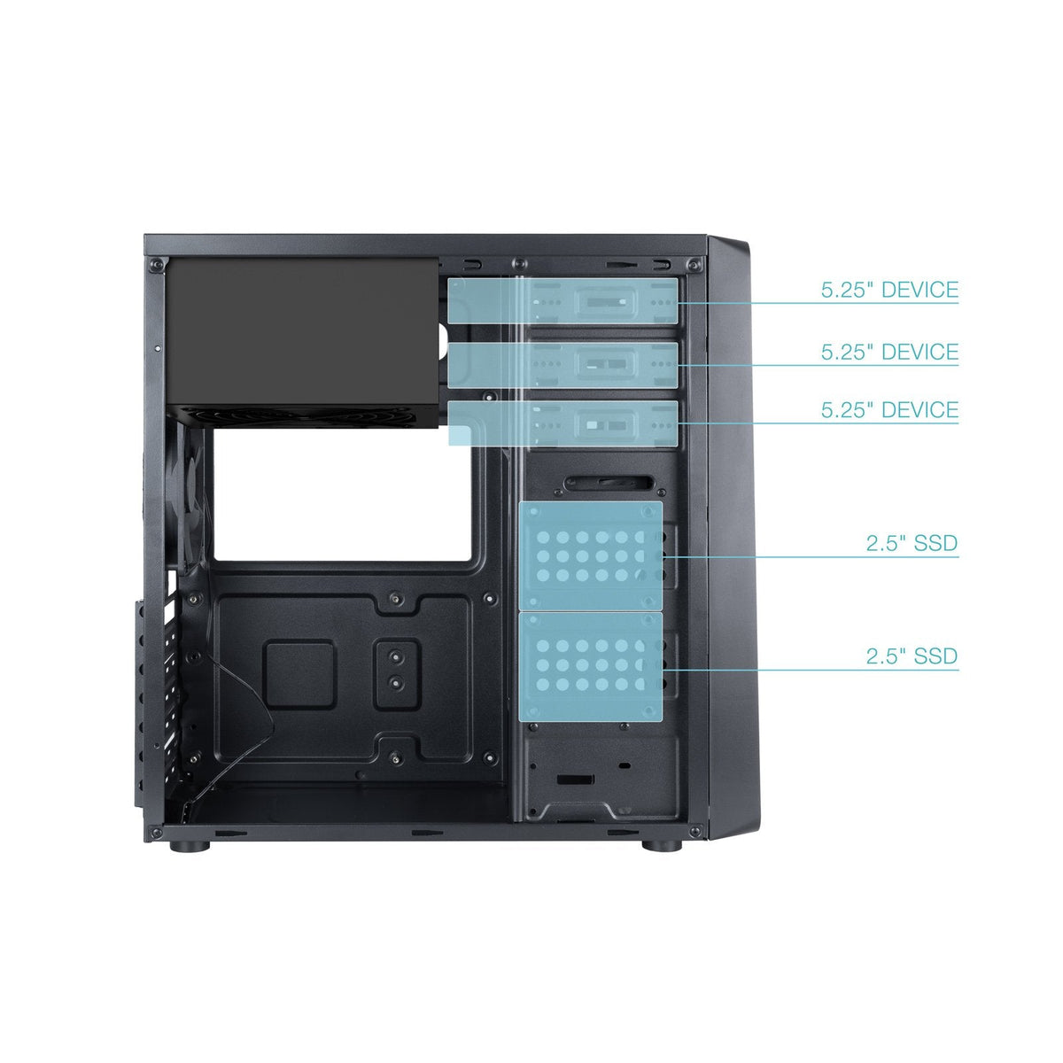 Caja Semitorre Atx "Prisma Ultra" 500w Usb-C