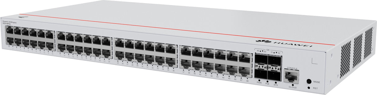 Huawei Switch S220-48p4s (48*Ge Ports(380w Poe+), 4*Ge Sfp Ports, Built-In Ac Power)