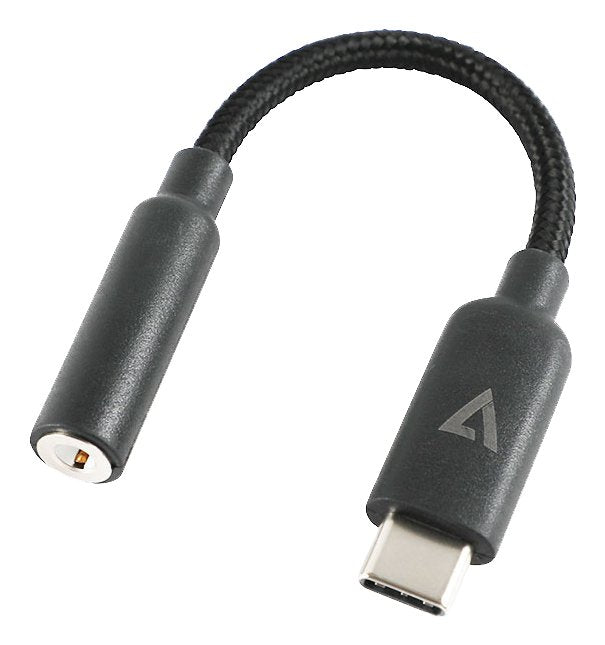 V7 V7ucaudio-Blk Hub De Interfaz Usb 3.2 Gen 1 (3.1 Gen 1) Type-C Negro