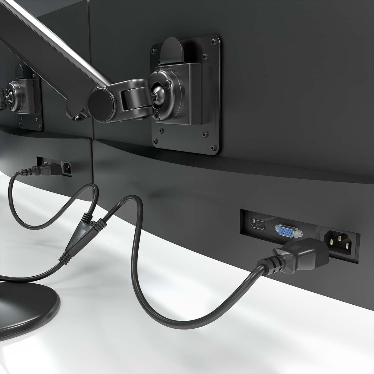 Aisens Cable Alimentacion Cpu, Cee7/M-2xc13/H, Negro, 1.8m