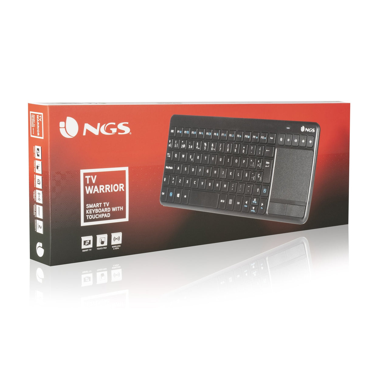 Teclado Frances Ngs Con Touchpad Con Teclas Multimedia Inalambrico 2.4ghz - Layout - Negro