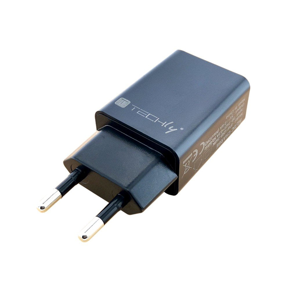 Cargador De Pared Techly Usb-A 5v 2.4a Para Smartphone O Tablet