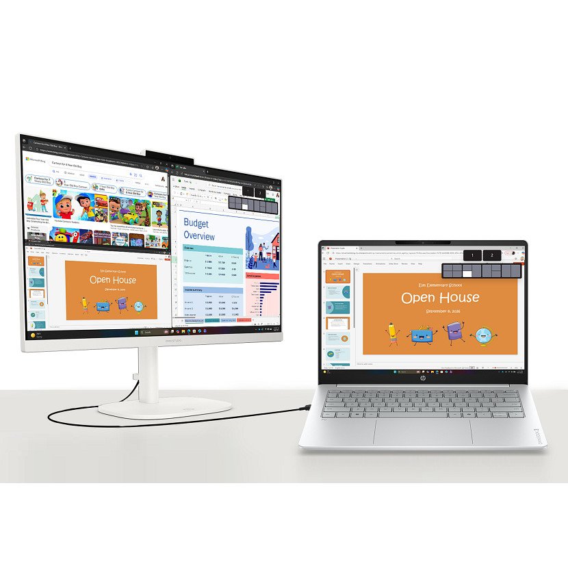 All In One Hp Omnistudio 24-Cv0003ns 23.8" Amd Ryzen 5 40, 16gb 512gb Ssd Radeon 610m, Sin Sistema Operativo - Blanco