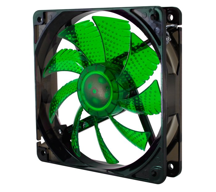 Nox Ventilador Caja Coolfan 12x12 Led 19 Dba. Verde