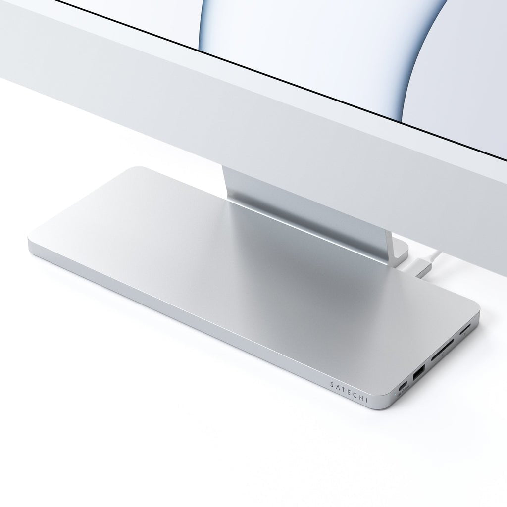 Satechi Slim Dock Do Imac 24" Usb-C (Usb-C 10gb, Usba-A 10gb, 2x Usb-A, Czytnik Kart Micro/Sd, Kieszen Na Nvme Sata) (Srebrny)