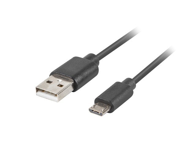 Lanberg Cable Usb Ca-Usbm-20cu-0018-Bk Conectores Usb A A Micro Usb Qc 3.0 1.8m Negro