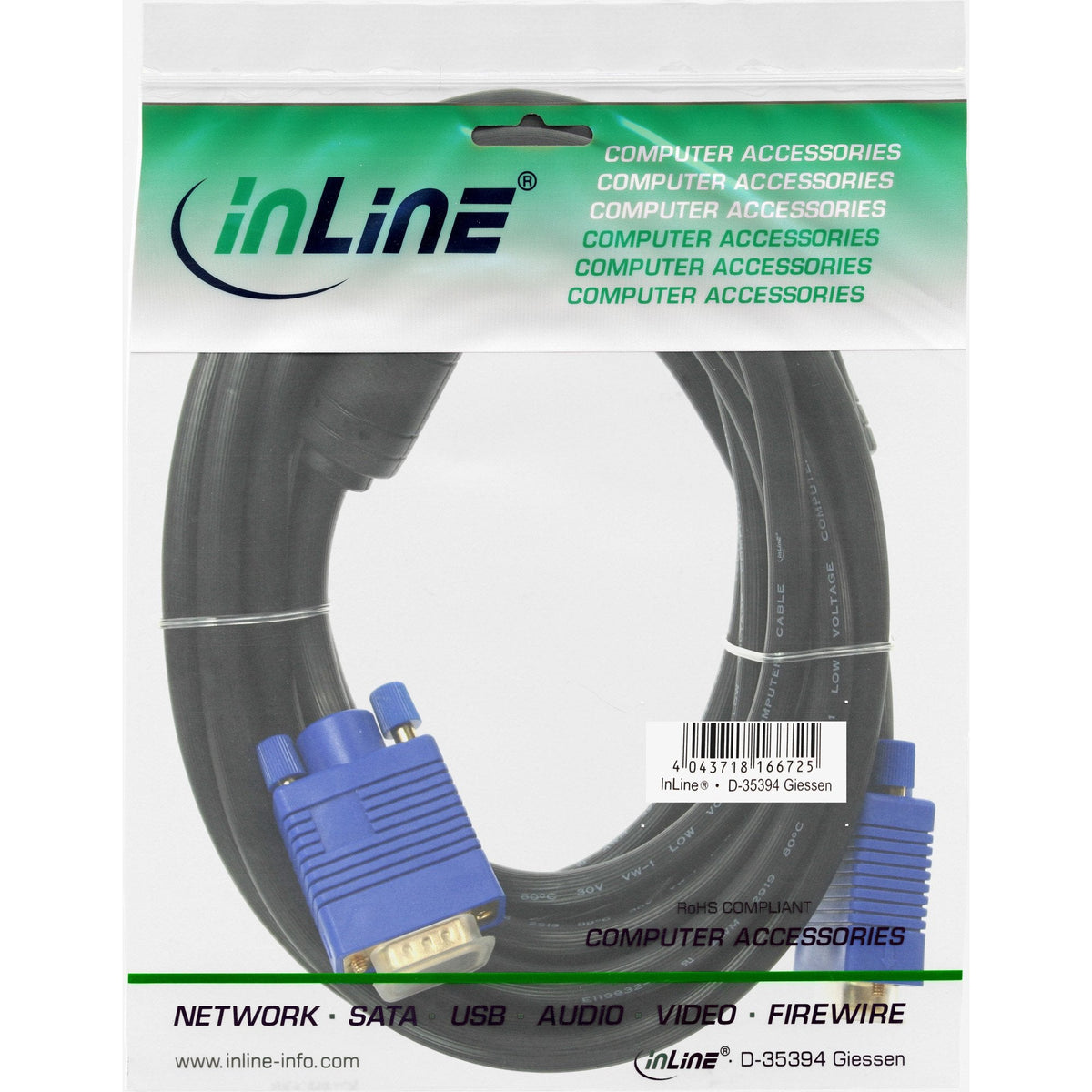 Cable Inline S-Vga Premium 15hd Macho A Macho Negro 1m
