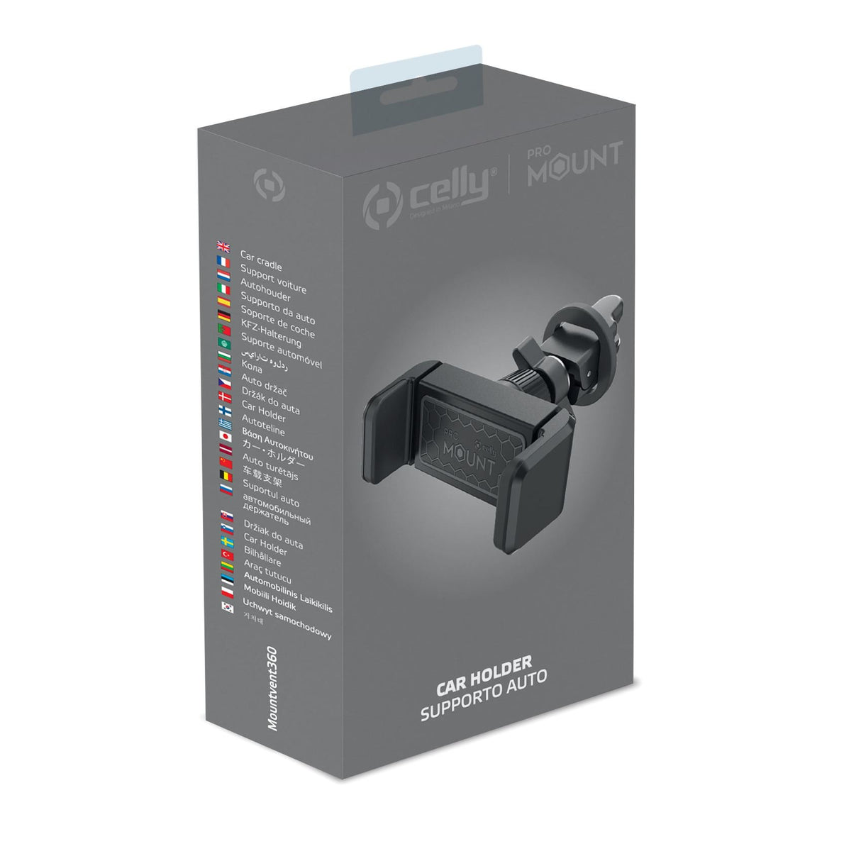 EAN 8021735746942 - Celly MOUNTVENT360BK soporte Soporte activo para teléfono móvil Teléfono móvil/smartphone Negro imagen 5