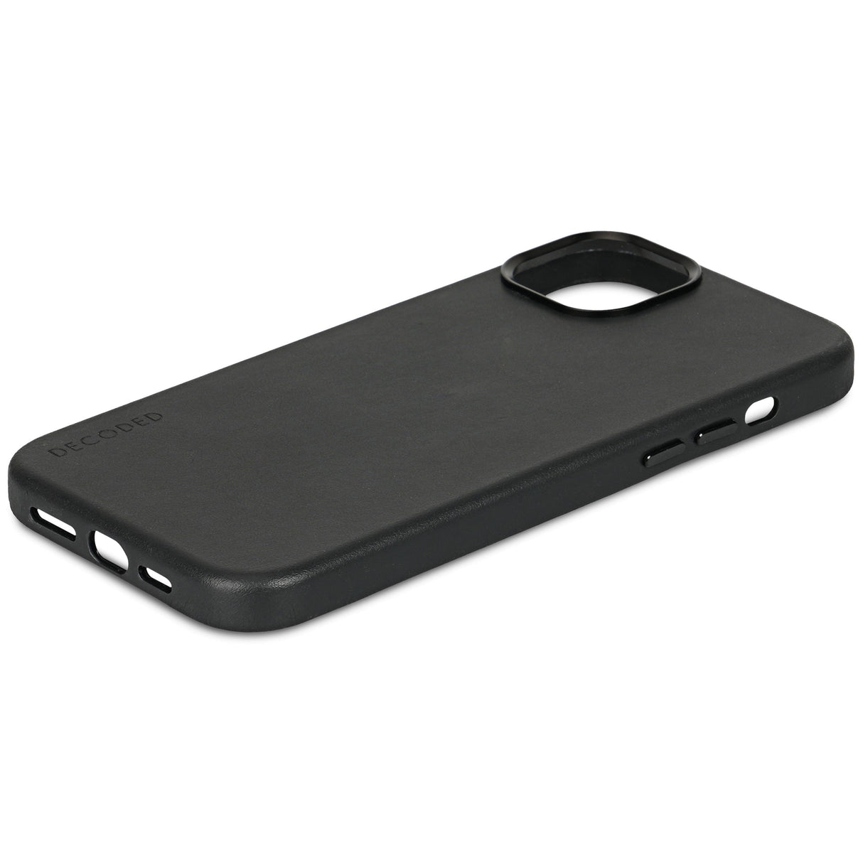 Decoded Leather Backcover For Iphone 15 Plus Black