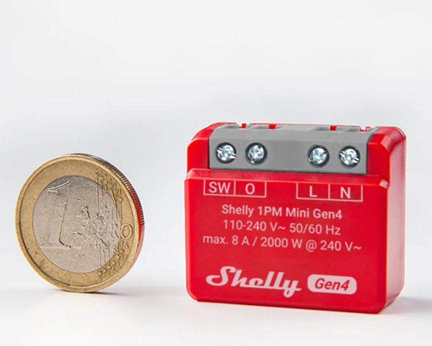EAN 3800238070809 - Shelly 1PM Mini Gen4 Interruptor inteligente Rojo imagen 2