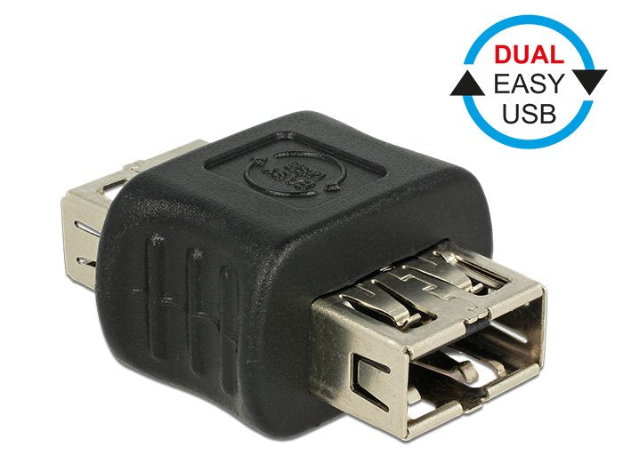 EAN 4043619656424 - DeLOCK 2xUSB2.0-A USB2.0-A Negro, Plata imagen 2