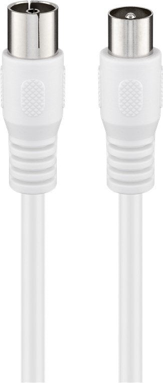 Goobay Iec-Anschlusscable 1,5m Wei Koax-Stecker - Koax-Buchse