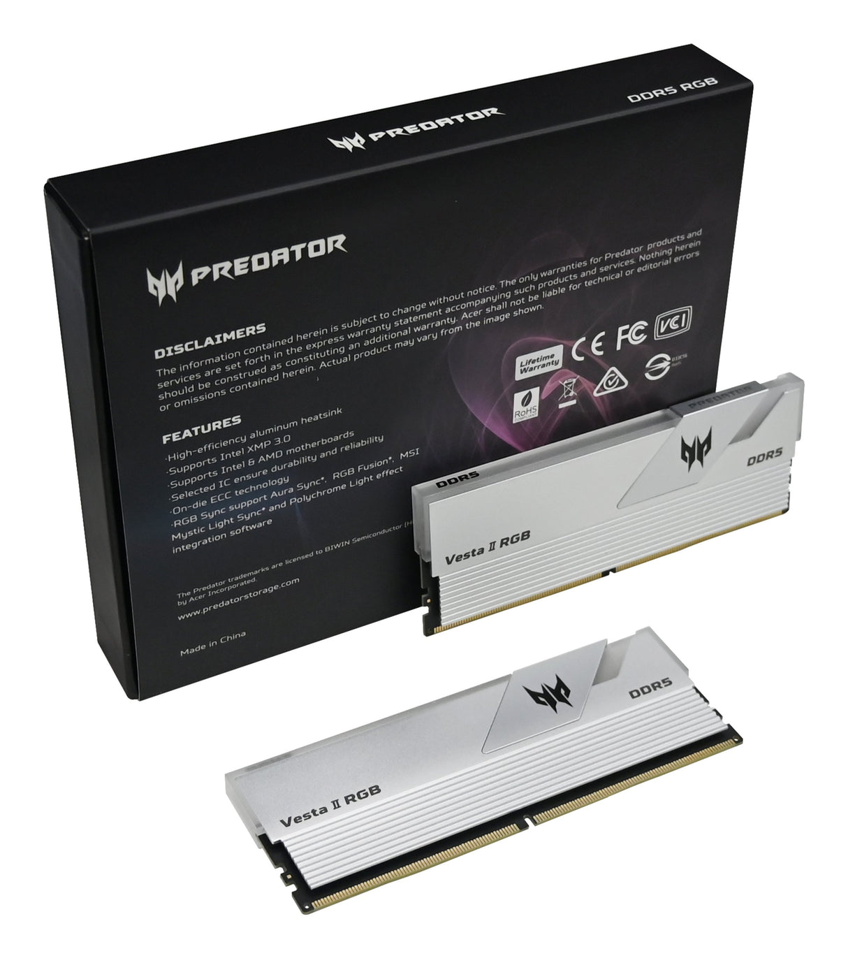 EAN 6955914619593 - Predator VESTA2-64GB-6000-2R8-V4 módulo de memoria 2 x 32 GB DDR5 6000 MT/s 288-pin DIMM imagen 11