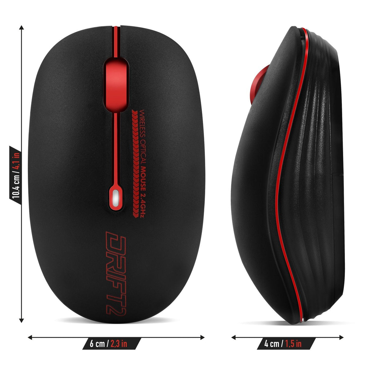 Ratón Inalámbrico Advance Drift 2 (Rojo)