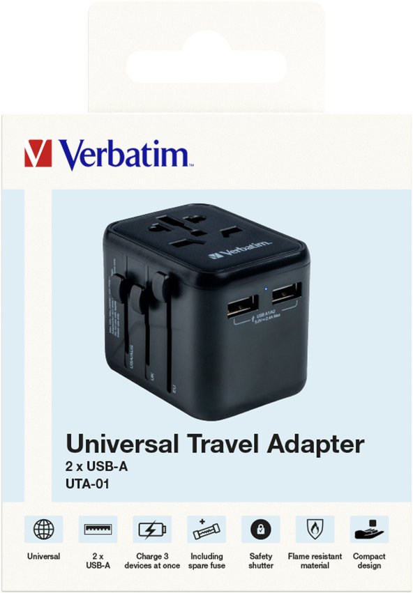 EAN 0023942495437 - Verbatim 49543 adaptador de enchufe eléctrico Universal Negro imagen 6