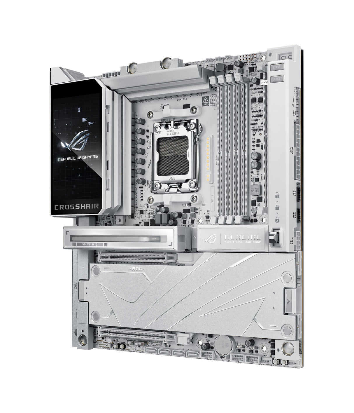 Placa Base Asus Rog Crosshair X870e Glacial Amd X870e Zócalo Am5 Atx Extendida