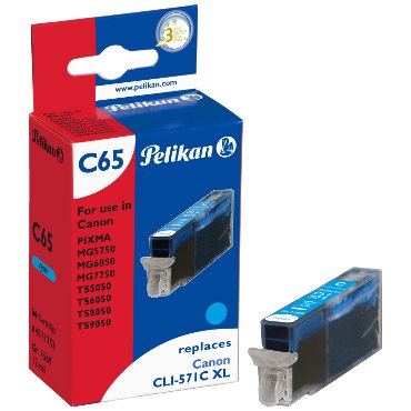 Pelikan Tinta Canon C65 Cli571c Xl Cian Compatible
