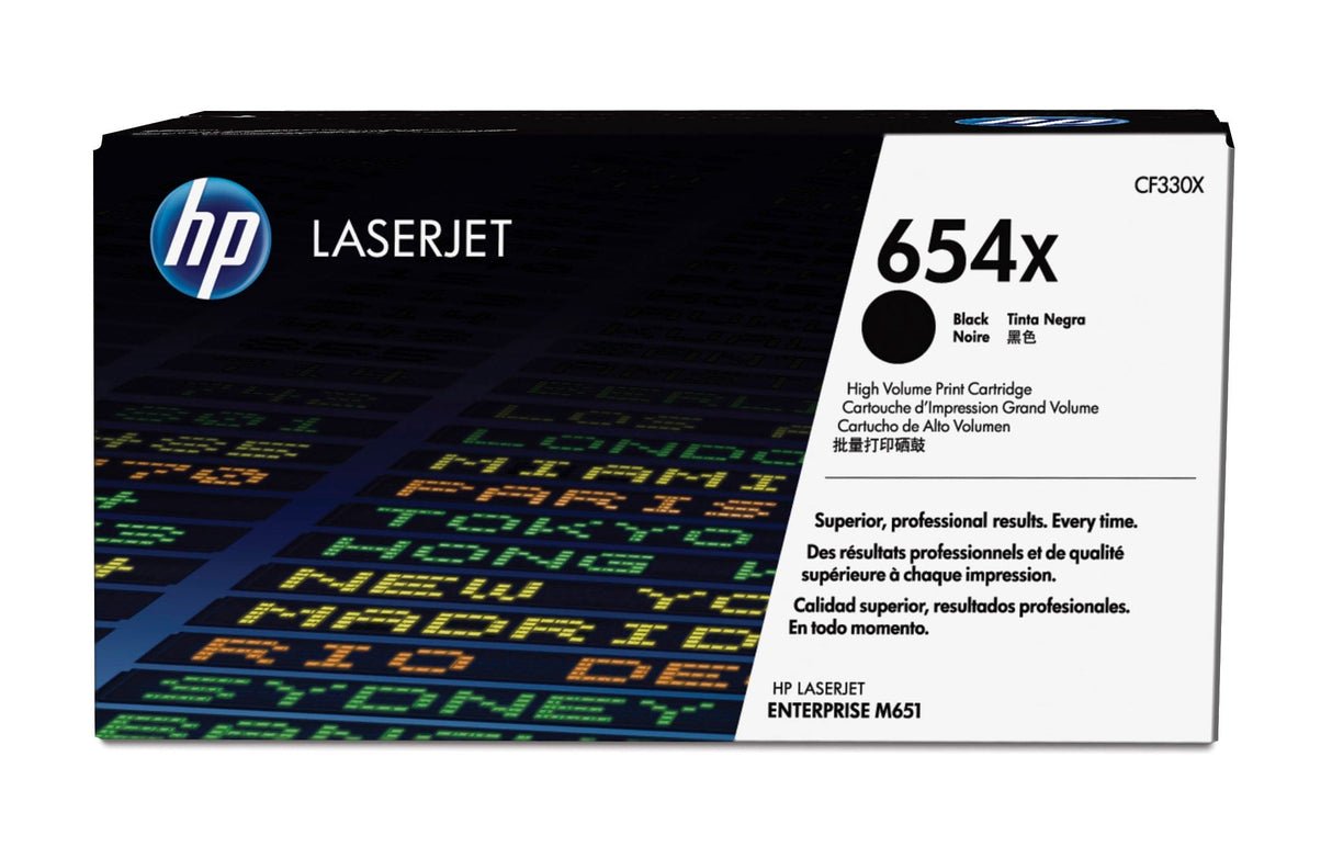 EAN 0886112501174 - HP 654X High Yield Black Original LaserJet Toner Cartridge cartucho de tóner 1 pieza(s)imagen 1)