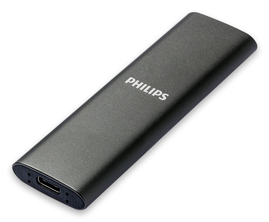 Disco M.2 Externo Philips 2tb Usb-C/Usb3.0 540mb Ultra Slim Gris