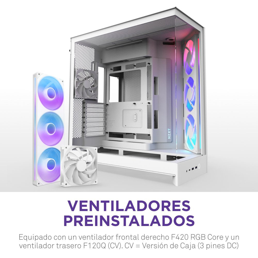 EAN 5056547207650 - NZXT H9 Flow RGB Midi Tower Blanco imagen 3