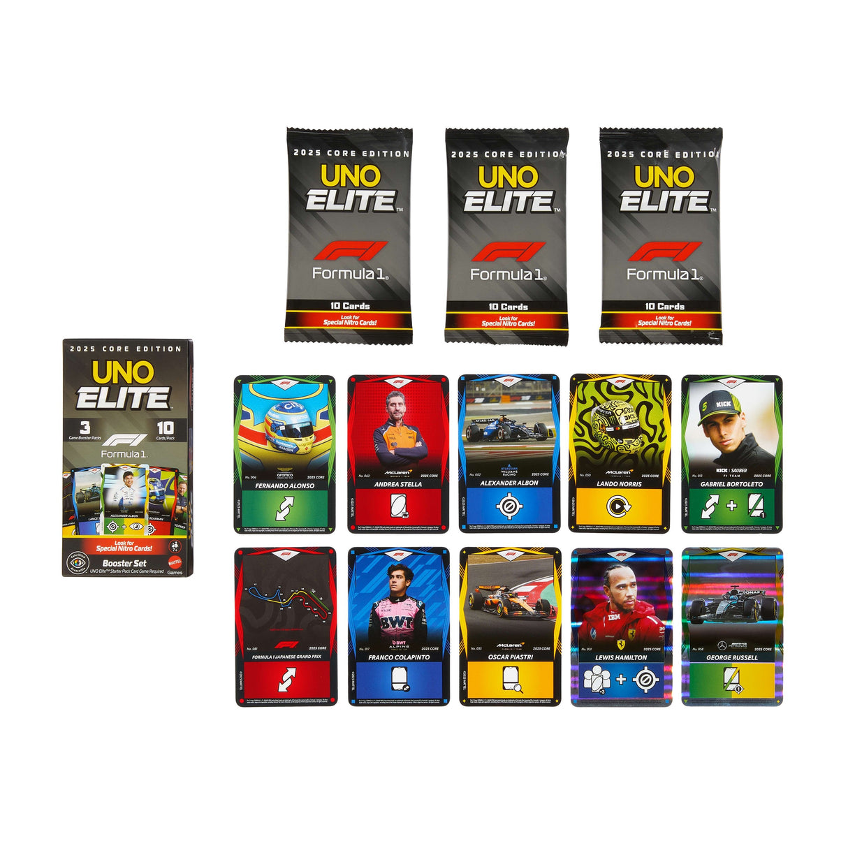 Juego Cartas Uno Elite F1 Booster Pack