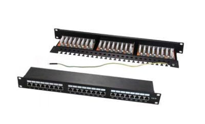 Wp Patch Panel De 24 Puertos Rj45 Cat. 6a Stp 1u - Negro