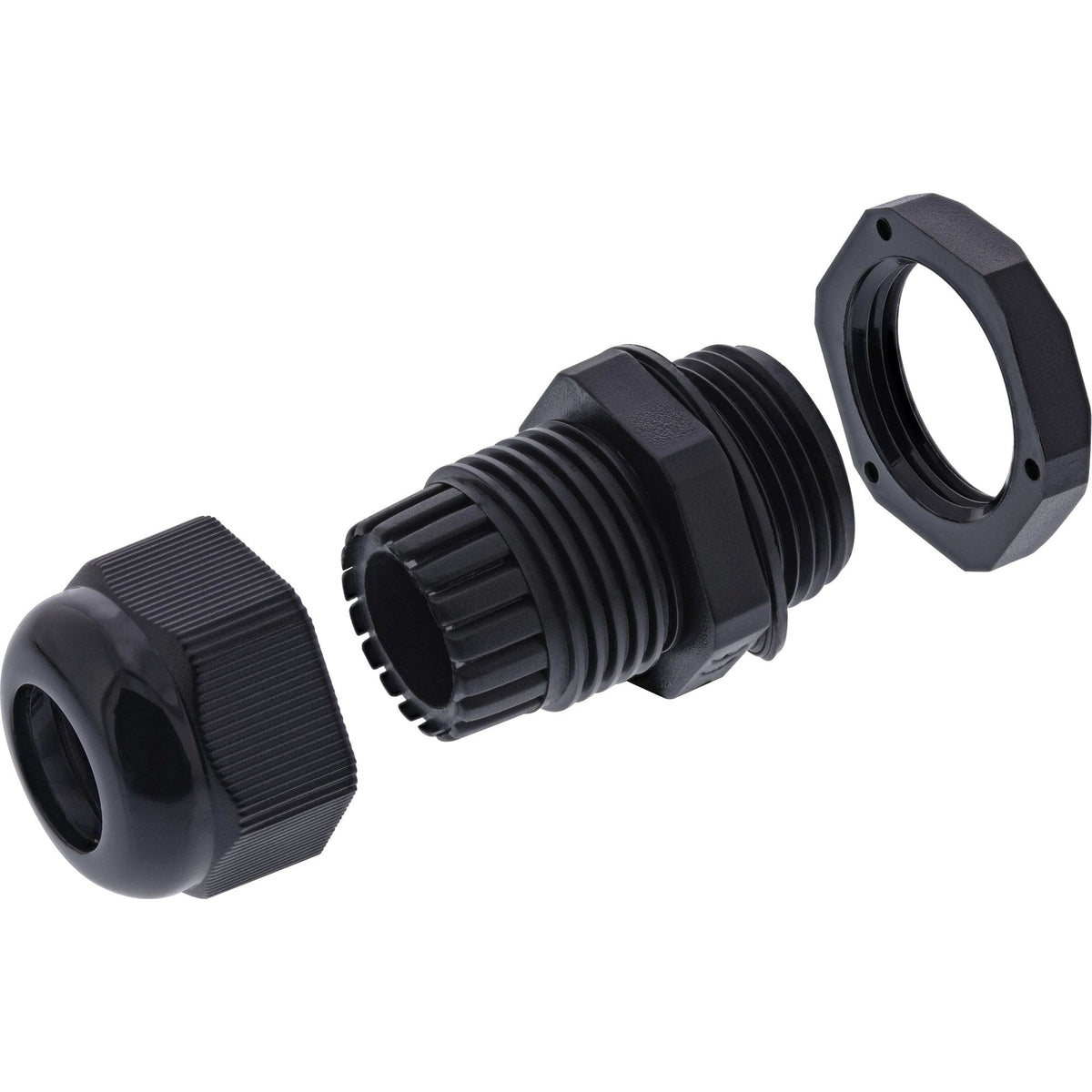 Prensaestopas Inline Nylon Ip68 3,5 - 6mm Negro 10 Uds.