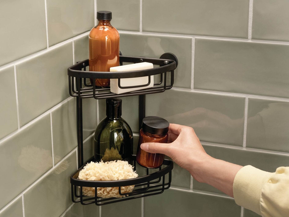 Tesa Aluxx Black Aluminio Montado En Pared Dispensador De Ducha