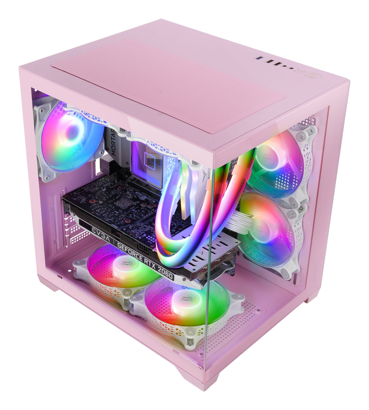 EAN 8435693109600 - Mars Gaming MC-VIEW2P Mini Tower Rosa imagen 3