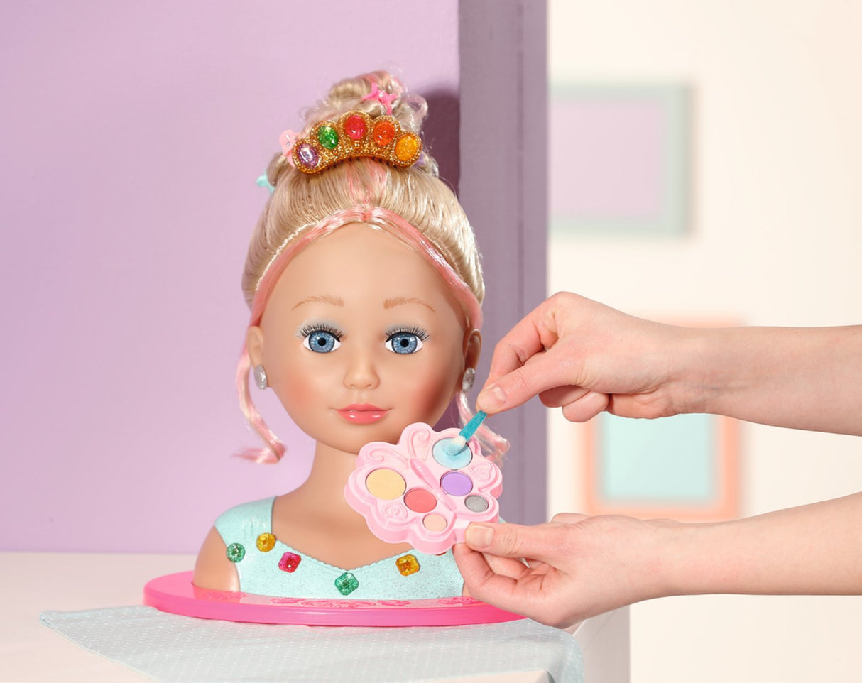 Zapf Creation Baby Born® Sister Styling Head Princess, Cabeza De Maquillaje Y Peluquería 835432