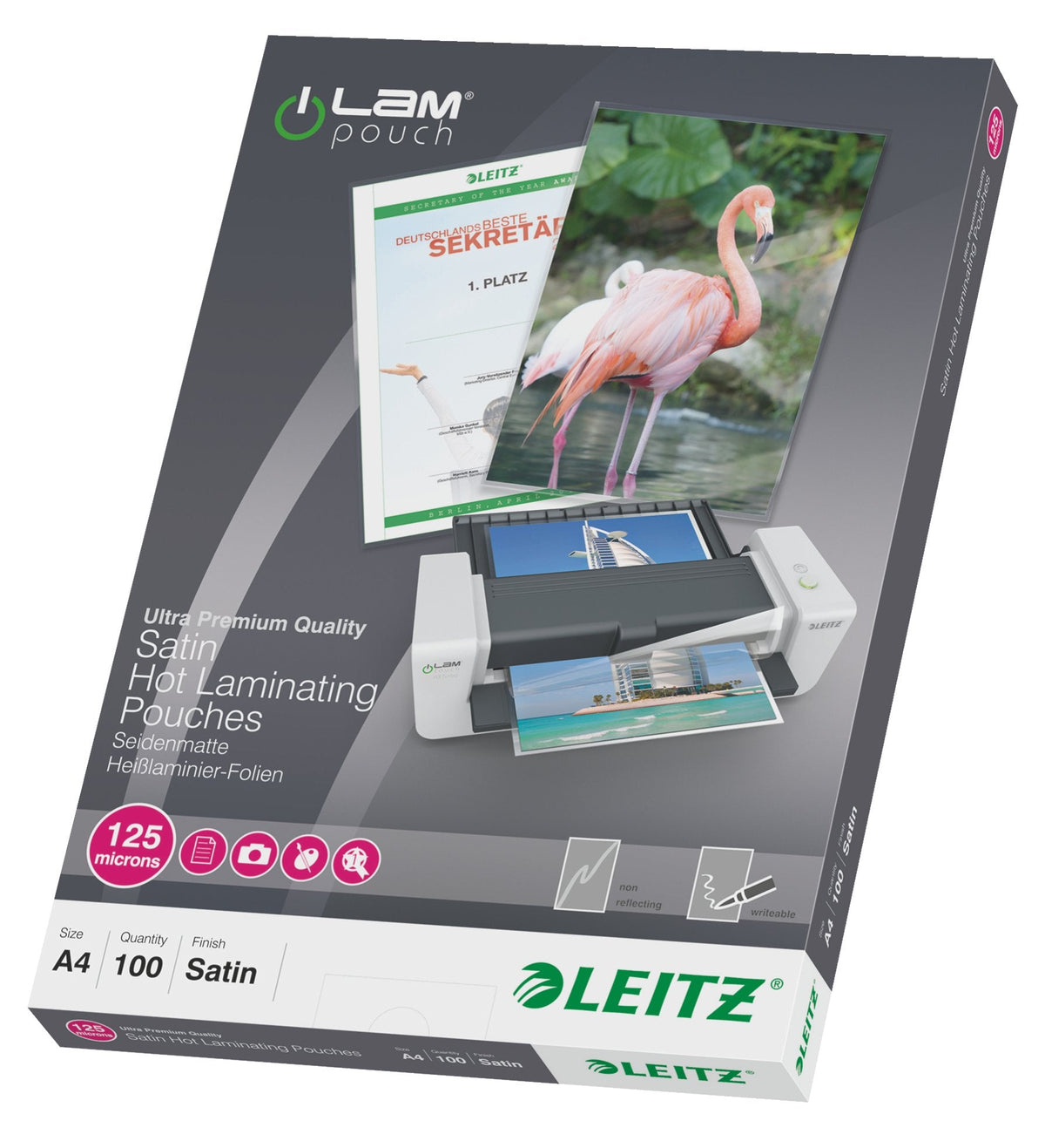 Esselte Leitz 125 Mikron - Pack De 100 - Transparente - Mate