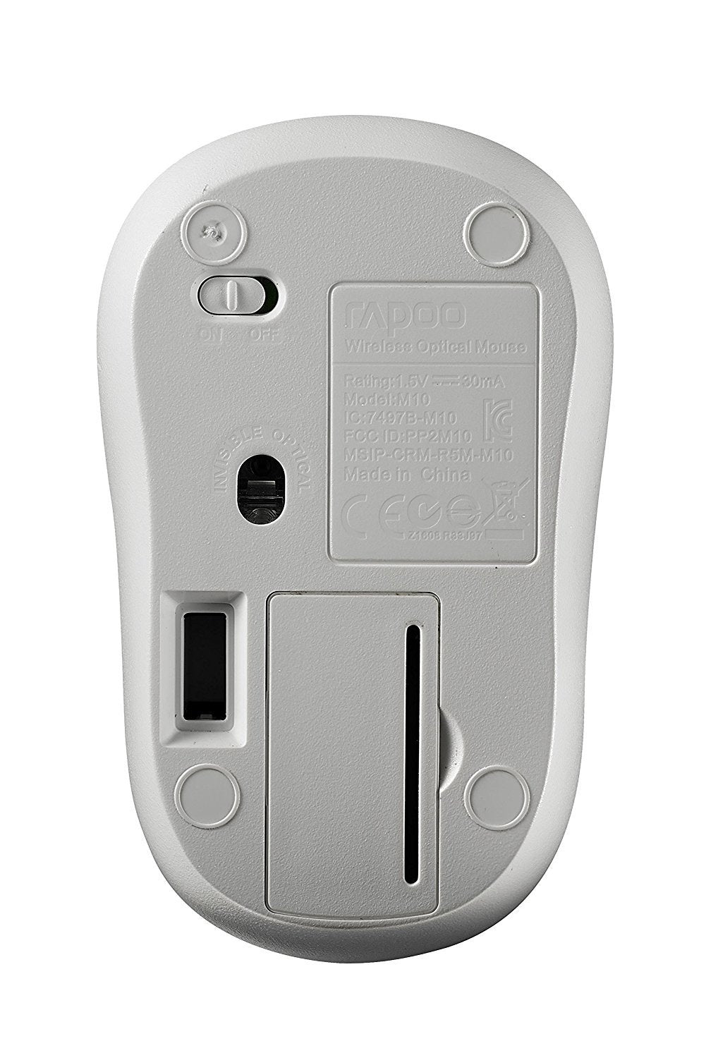 Ratón Óptico Inalámbrico Rapoo M10 Plus Blanco