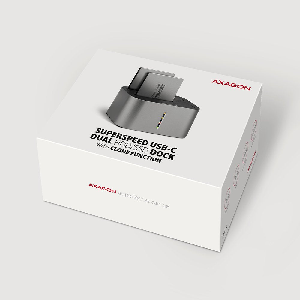 EAN 8595247907707 - Axagon AXG ADSA-DC - Docking- und Kopierstation 2x 2.5''/3.5'' SATA USB 3.0 - Digital/Daten USB 3.2 Gen 1 imagen 10