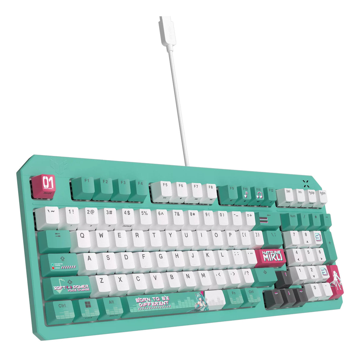 Asus Tuf Gaming K3 Gen Ii Hatsune Miku Edition Teclado 96% Compact Backlit Usb Verde