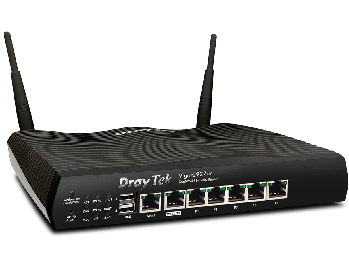 EAN 4710484740601 - DrayTek Vigor2927ac router inalámbrico Gigabit Ethernet Doble banda (2,4 GHz / 5 GHz) 4G Negro imagen 3