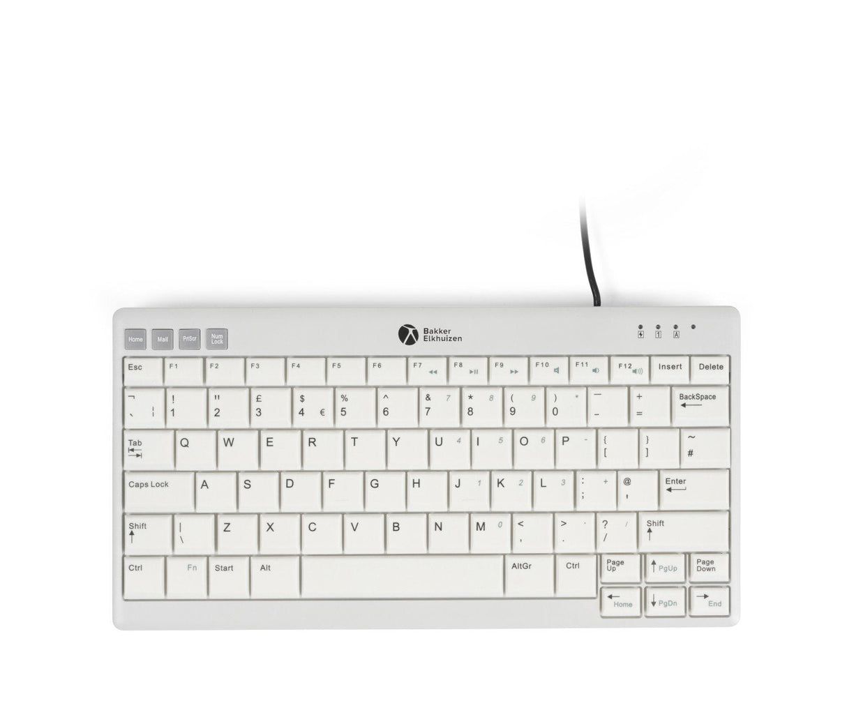 Bakkerelkhuizen Ultraboard 950 V2 Teclado Oficina Usb Qwerty Inglés Del Reino Unido Gris Oscuro, Gris Claro