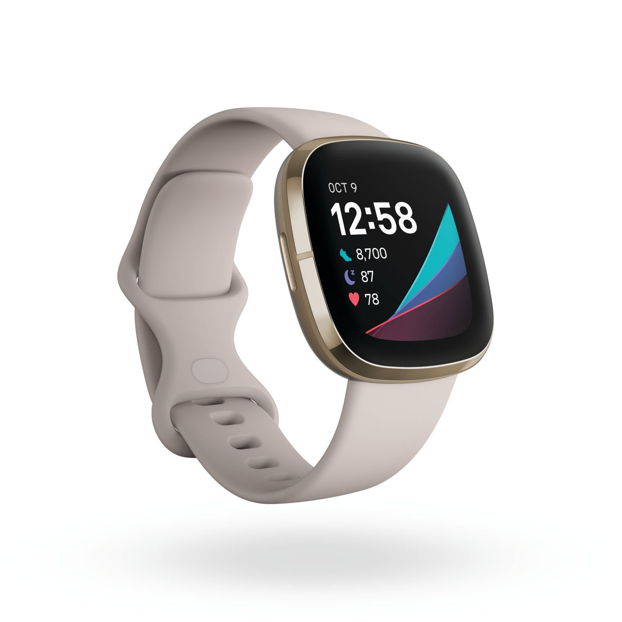 Fitbit Sense Smartwatch Blanco Marfil/Acero Inoxidable Dorado