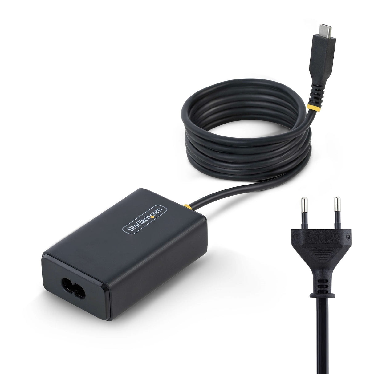 Startech.Com Adaptador De Alimentación Usb-C Con Cable Usb-C De 1 5 M Conector Ca 110-240 V 65 Vatios Europa Negro