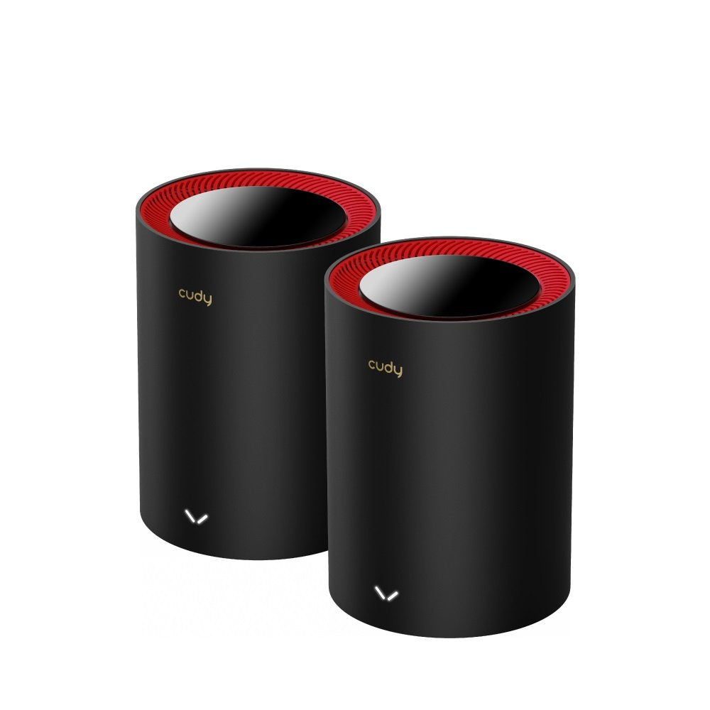 EAN 6971690792954 - Cudy M3000 2-Pack Doble banda (2,4 GHz / 5 GHz) Wi-Fi 6 (802.11ax) Negro, Rojo 1 Interno imagen 1