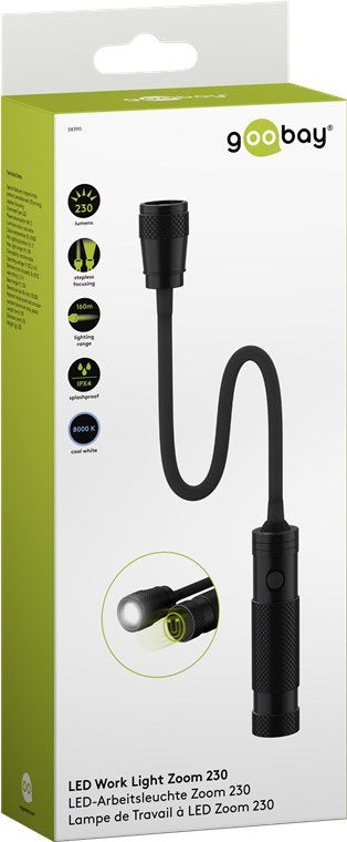 Luz De Trabajo Led Zoom 230
Con 230 Lm Y Luz Blanca Fría (8000 K), Ideal Para El Trabajo, El Ocio Y La Asistencia En Carretera