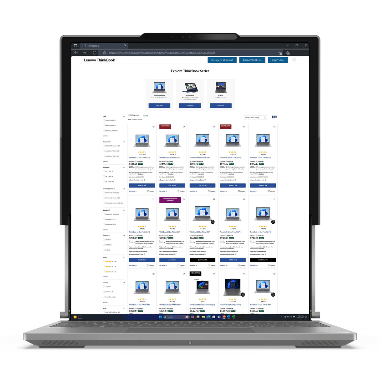 Portátil Lenovo Thinkbook Plus G6 Rollable Copilot+ Pc Ultra 7 258v 14" 32 Gb Lpddr5x-Sdram 1 Tb Ssd Wi-Fi 7 (802.11be) Windows 11 Pro Español Gris